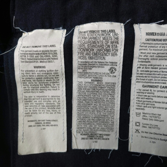 Workrite Benchmark Nomex Work Pant Size 38 x 30 - Picture 6 of 6